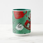 Retro Gnome Christmas Classic Coffee Mok (Midden)