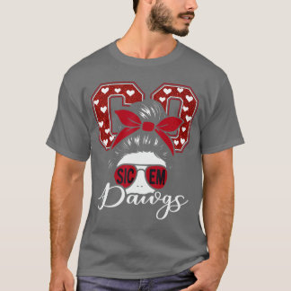 Retro Go Dawgs Grappig Sic Em Cadeau voor Mannen V T-shirt