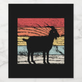 Retro Goat Wijn Etiket (Enkel label)