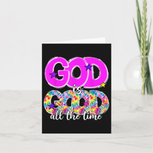 Retro God is goed de hele tijd aanbidden Christeli Kaart