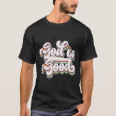 Retro God is goed typografie T-shirt (Voorkant)