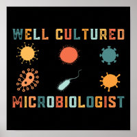 Retro  goed gekweekte microbioloog