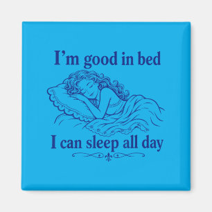 Retro Goed In Bed Kan Slaapdag Funny Slaap Magneet