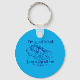 Retro Goed In Bed Kan Slaapdag Funny Slaap Sleutelhanger