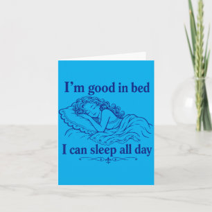 Retro Goed in Bed Kan Slaapdag Funny Sleep Kaart