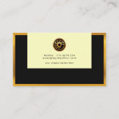 Retro Gold Border Stijlvol Trek Tab Chauffeur omla Visitekaartje (Achterkant)