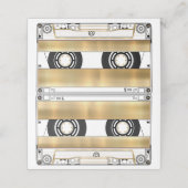 Retro Gold Cassette Tape Blank Wedding Folded (Buitenkant ongevouwen)