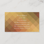 Retro Gold Diamond Pattern Visitekaartje (Achterkant)