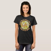 Retro Gold Disco Ball PERSONALIZED T-Shirt (Voorkant volledig)