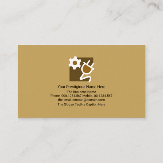 Retro Gold Electronic Circuit Layers Electrice Visitekaartje (Achterkant)