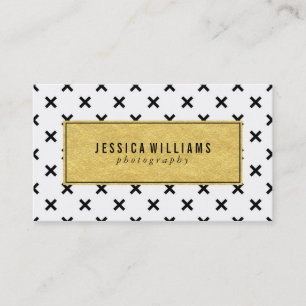 Retro Gold Foil Visitekaartjes