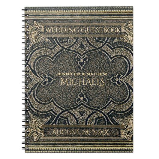 Retro Gold  gastboek Notitieboek (Voorkant)