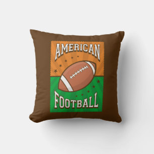 Retro  Gold Green American Football Kussen