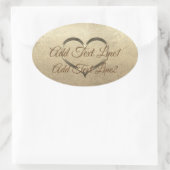 Retro Gold Holiday Vibe Ovale Sticker (Tas)