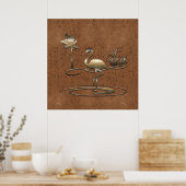 Retro Gold Holiday Vibe Poster (Keuken)