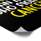 Retro  Gold Ribbon Kindertijd Kanker Awarene Poster (Hoek)