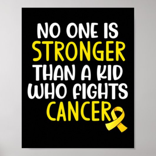 Retro  Gold Ribbon Kindertijd Kanker Awarene Poster (Voorkant)