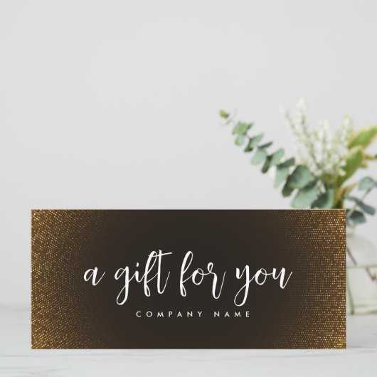 Retro Gold Salon Store Zakelijk Cadeaubon (Staand voorkant)