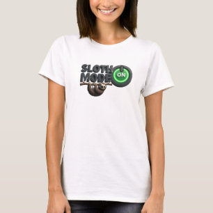 Retro Gold SLOTH MODE ON Grafische T-shirt