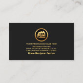 Retro Gold Stripes Handyman Gereedschap Visitekaartje (Achterkant)