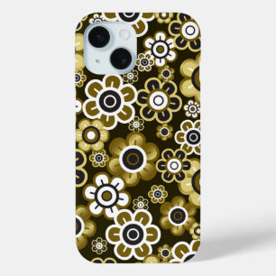 Retro Golden Blooms ventilatorstroompatroon