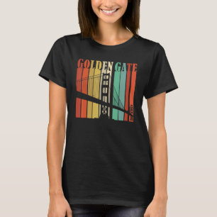 Retro Golden Gate Bridge San Francisco California T-shirt