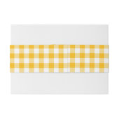 Retro Golden Gingham Invitation Belly Bands Uitnodigingen Wikkel (Achterkant Voorbeeld)