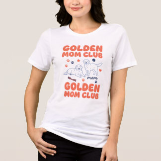 Retro Golden Retriever-hond Moeder Club Grafische Tri-Blend Shirt
