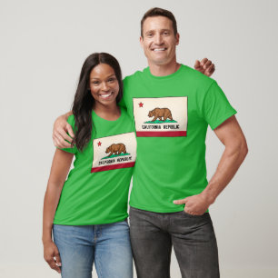 Retro Golden State Beer Californië Republiek T-shirt