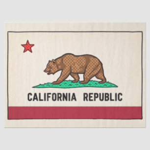 Retro Golden State Beer Californië Republiek Tissuepapier