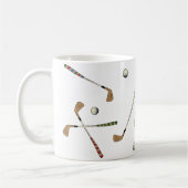  Retro Golf Golfer Clubs Balls Pattern Koffiemok (Links)