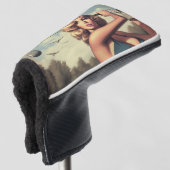 Retro Golf Meisje Golfheadcover (3/4 voorkant)