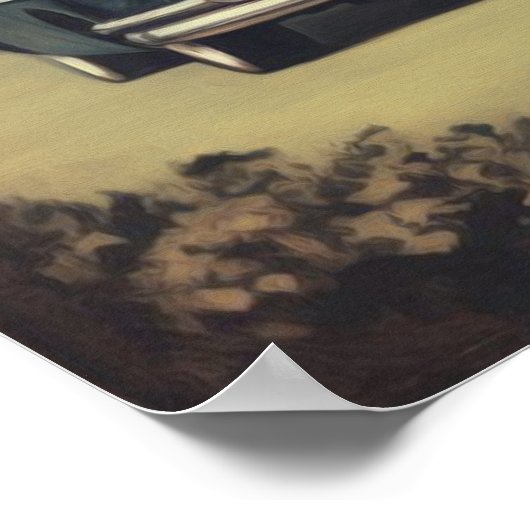 Retro Golf Meisje Poster (Hoek)