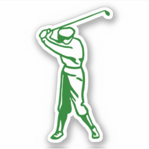 Retro Golf Theme Sportvorm Sticker