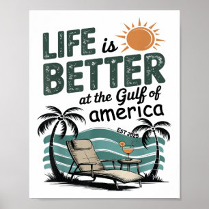 Retro Golf van Amerika 2025 Amerikaanse FLA Poster
