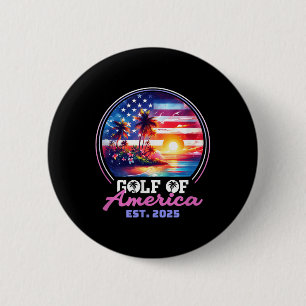 Retro Golf van Amerika 2025 Amerikaanse FLA Ronde Button 5,7 Cm