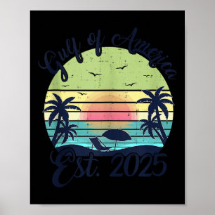 Retro Golf van Amerika 2025 Amerikaanse vlag Golf Poster
