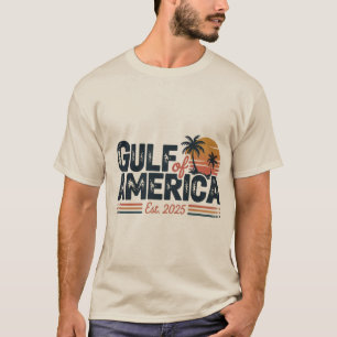 Retro Golf van Amerika en Golf van Mexico T-S T-shirt