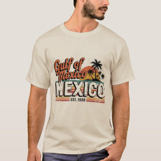 Retro  Golf van Amerika en Golf van Mexico T-shirt