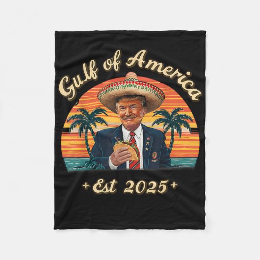 Retro Golf van de VS Amerika EST 2025 Amerikaanse Fleece Deken (Voorkant)