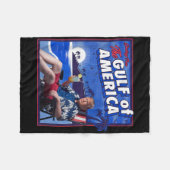 Retro Golf van de VS Amerika EST 2025 Amerikaanse  Fleece Deken (Voorkant (Horizontaal))