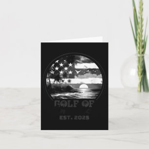 Retro Golf van de VS Amerika EST 2025 Amerikaanse  Kaart