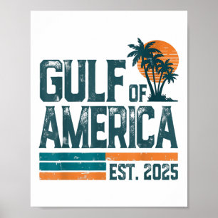 Retro Golf van de VS Amerika EST 2025 Amerikaanse Poster