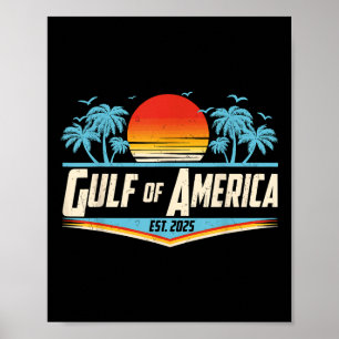 Retro Golf van de VS Amerika EST 2025 Amerikaanse  Poster