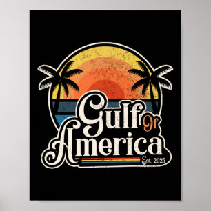 Retro Golf van de VS Amerika EST 2025 Amerikaanse  Poster