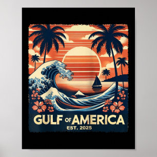 Retro Golf van de VS Amerika EST 2025 Amerikaanse Poster