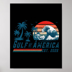 Retro Golf van de VS Amerika EST 2025 Amerikaanse Poster