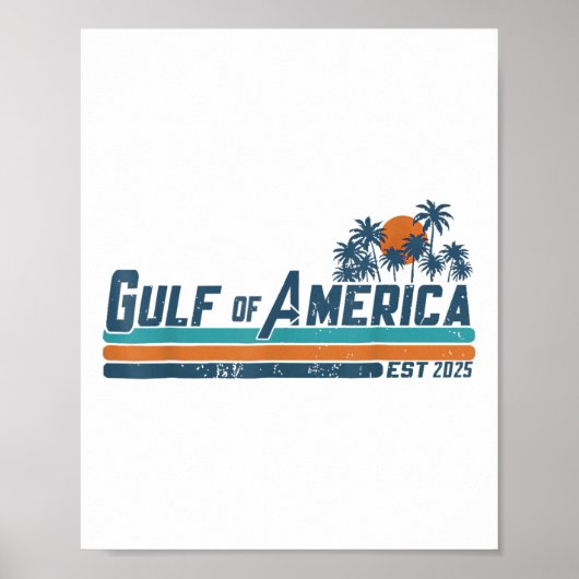 Retro Golf van de VS Amerika EST 2025 Amerikaanse  Poster (Voorkant)