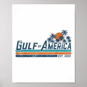 Retro Golf van de VS Amerika EST 2025 Amerikaanse  Poster