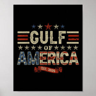 Retro Golf van de VS Amerika EST 2025 Amerikaanse  Poster